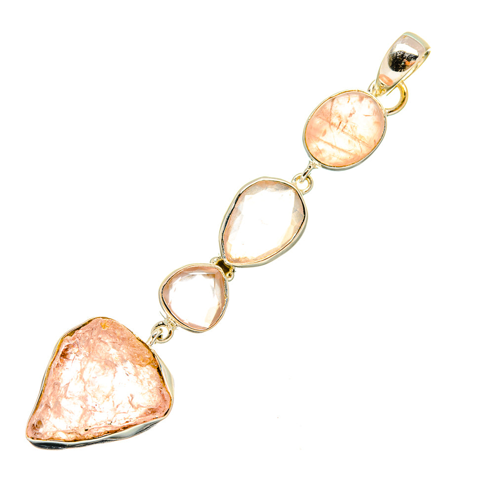 Rose Quartz Pendants handcrafted by Ana Silver Co - PD7741