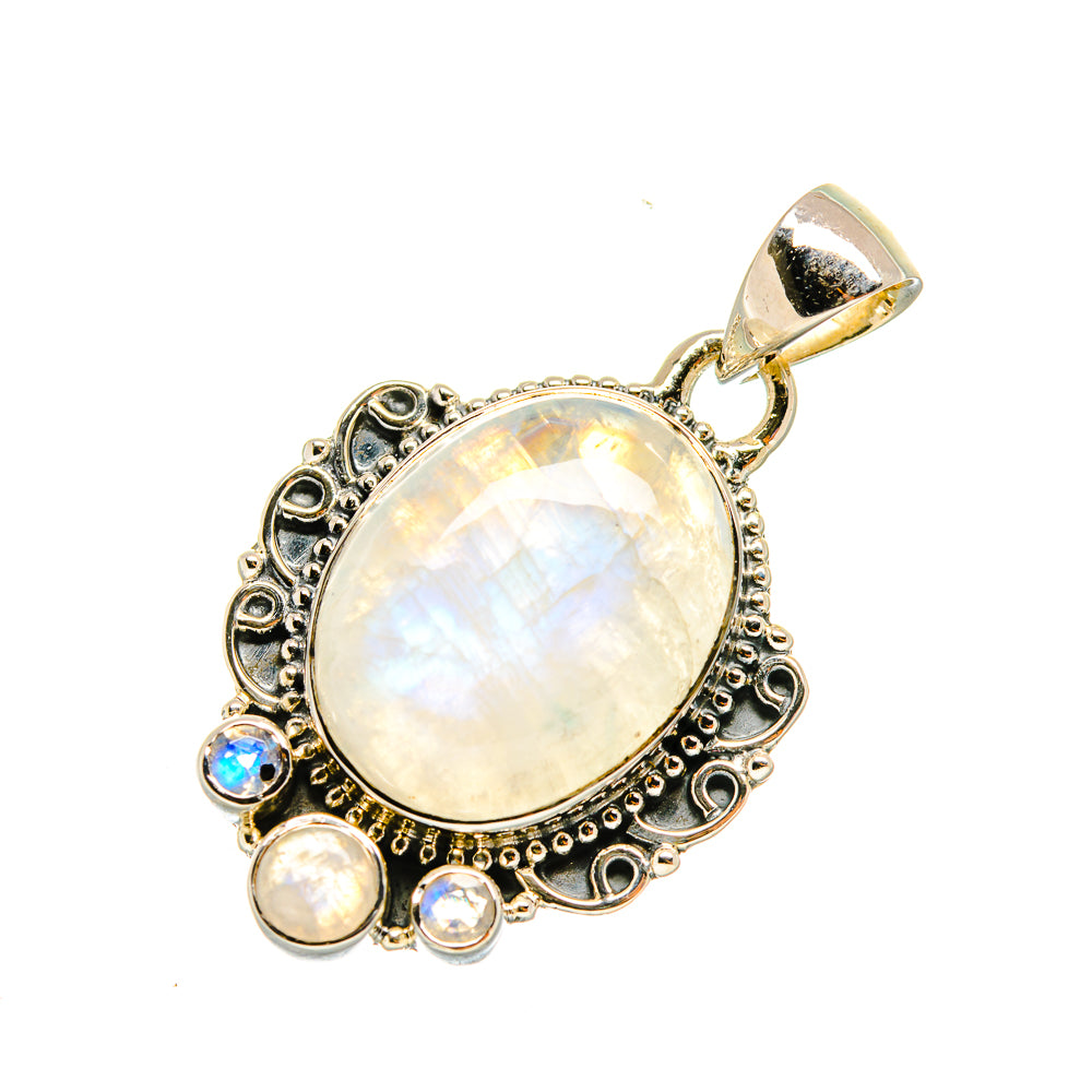 Rainbow Moonstone Pendants handcrafted by Ana Silver Co - PD7826