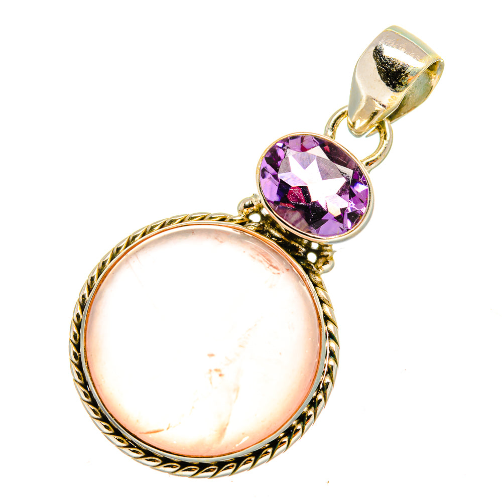 Rose Quartz Pendants handcrafted by Ana Silver Co - PD7860