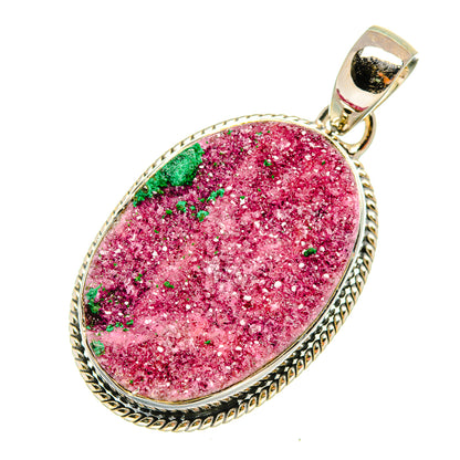 Cobalto Calcite Druzy Pendants handcrafted by Ana Silver Co - PD7873