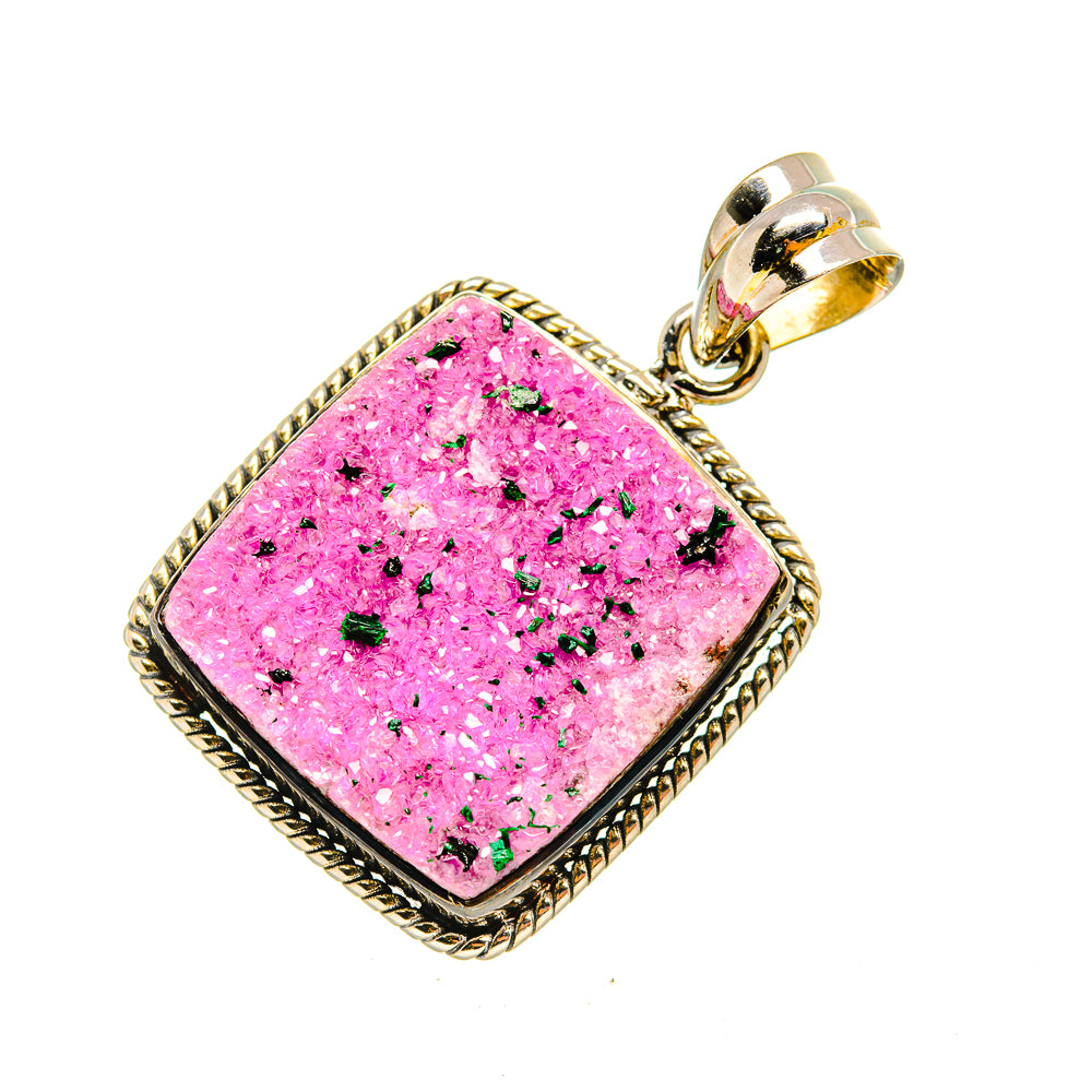 Cobalto Calcite Druzy Pendants handcrafted by Ana Silver Co - PD7881