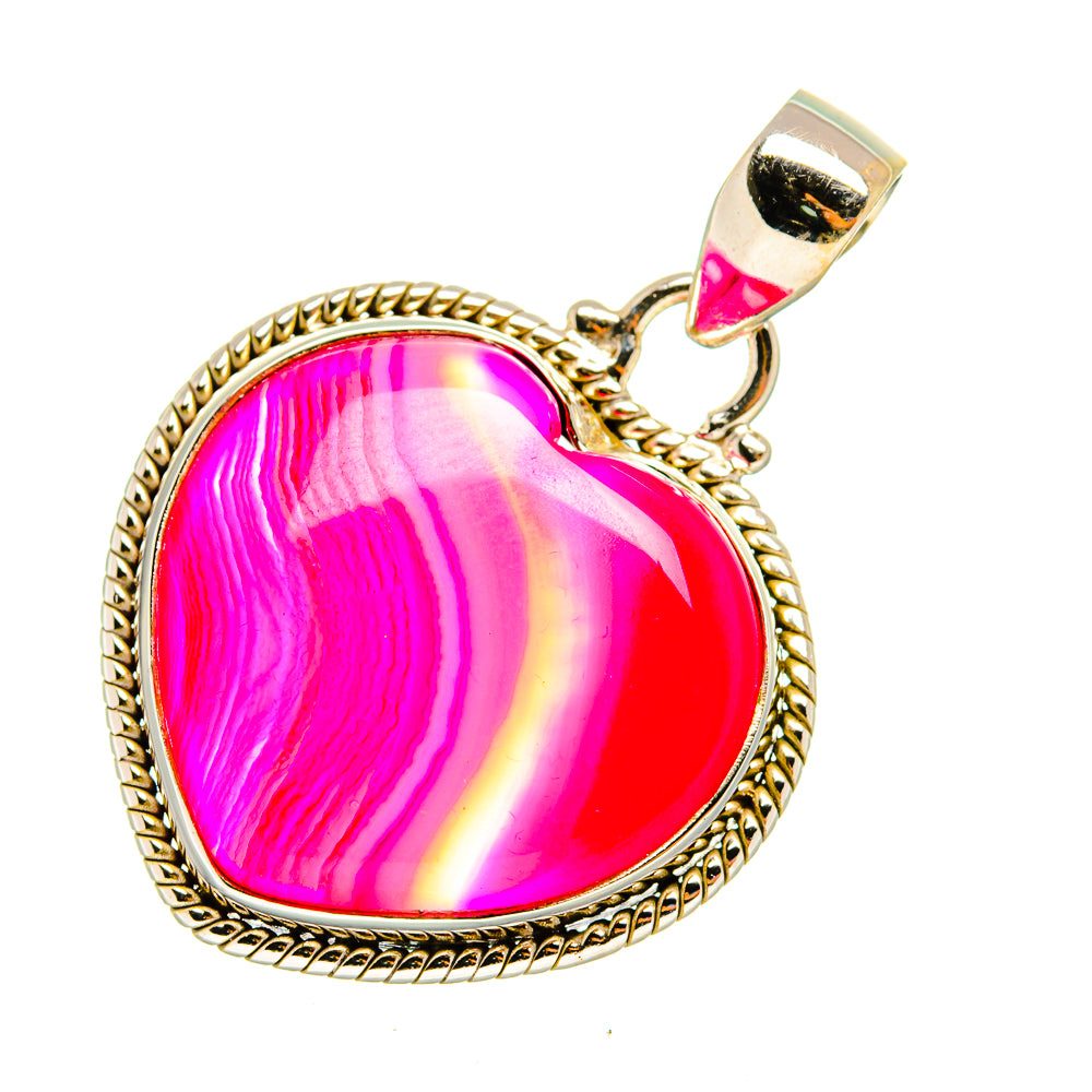 Pink Botswana Agate Pendants handcrafted by Ana Silver Co - PD7887