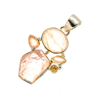 Rose Quartz Pendants handcrafted by Ana Silver Co - PD7896