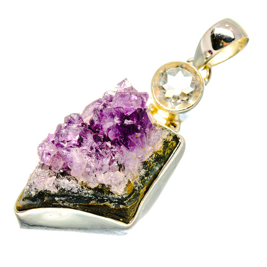 Amethyst Crystal Pendants handcrafted by Ana Silver Co - PD7912
