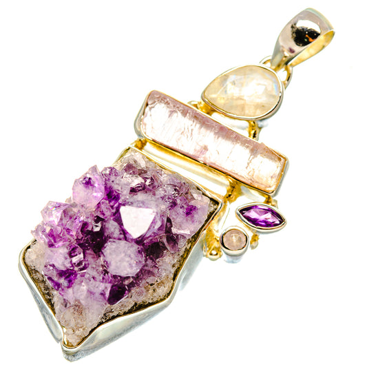 Amethyst Crystal Pendants handcrafted by Ana Silver Co - PD7915