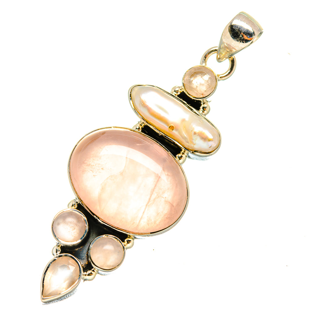 Rose Quartz Pendants handcrafted by Ana Silver Co - PD7916