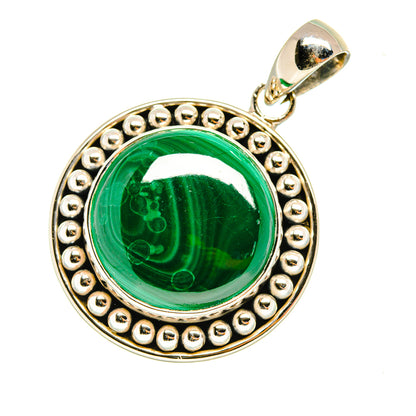 Malachite In Chrysocolla Pendants handcrafted by Ana Silver Co - PD7923