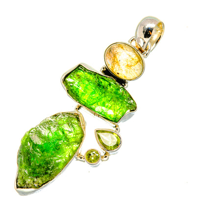 Chrome Diopside Pendants handcrafted by Ana Silver Co - PD7930