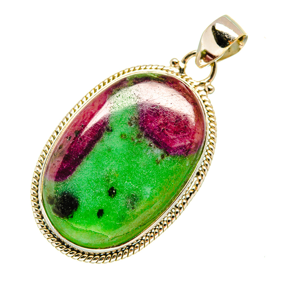 Ruby Zoisite Pendants handcrafted by Ana Silver Co - PD7937
