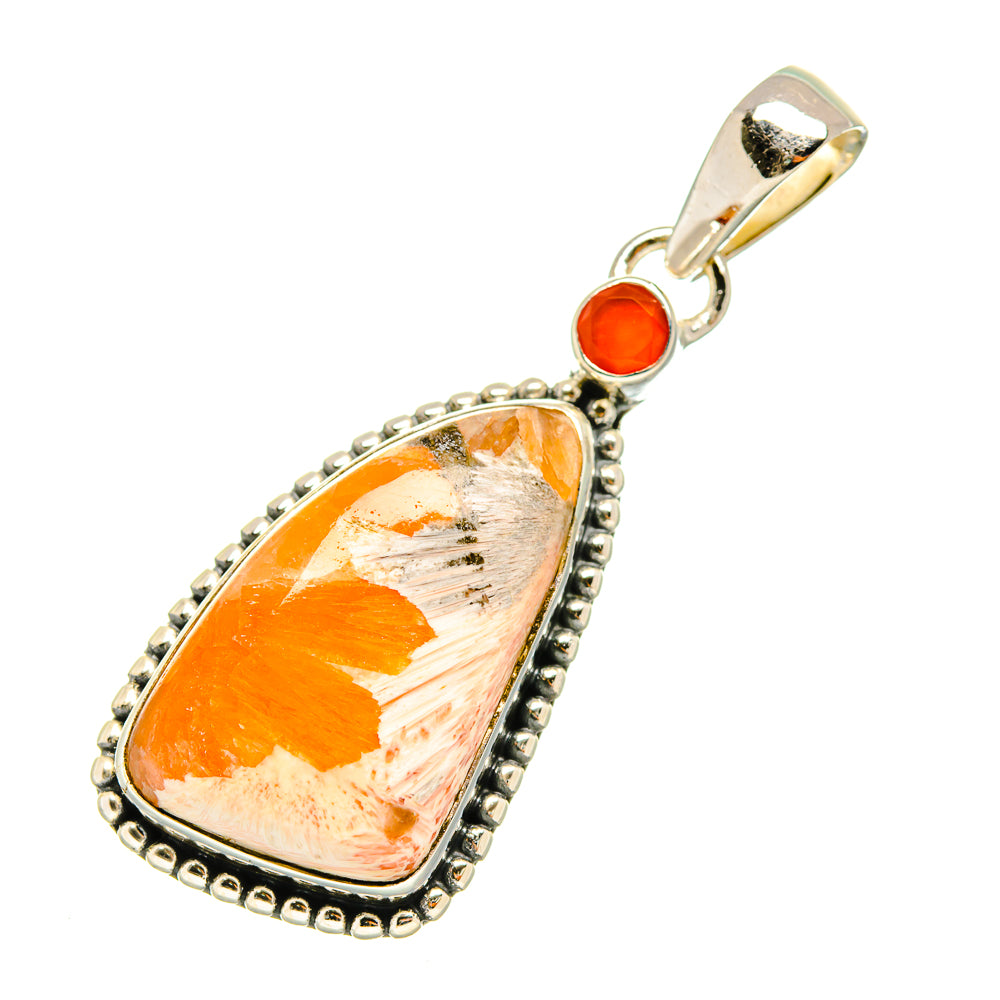 Mexican Fire Opal Pendants handcrafted by Ana Silver Co - PD7966