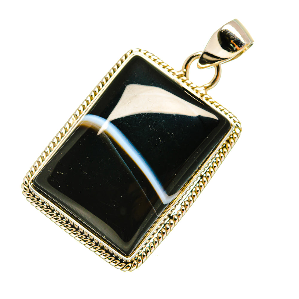 India Agate Pendants handcrafted by Ana Silver Co - PD7992