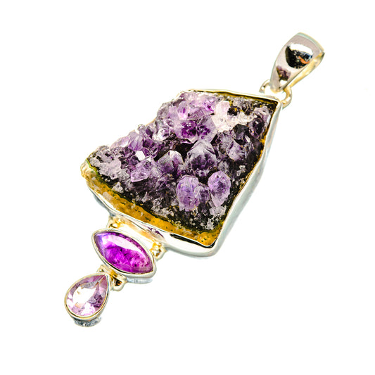 Amethyst Crystal Pendants handcrafted by Ana Silver Co - PD8004