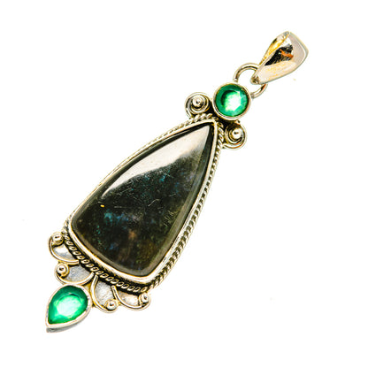 Labradorite, Green Onyx Pendants handcrafted by Ana Silver Co - PD8007