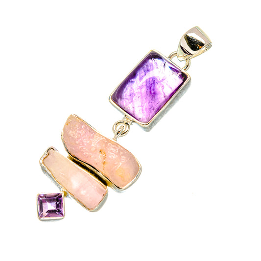 Amethyst, Kunzite Pendants handcrafted by Ana Silver Co - PD8014