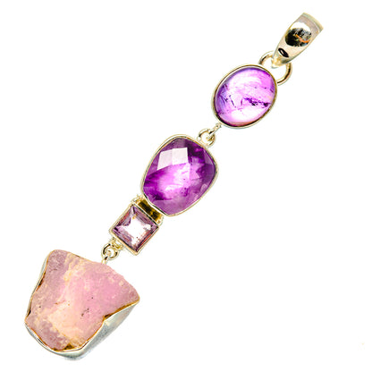 Kunzite, Amethyst Pendants handcrafted by Ana Silver Co - PD8019