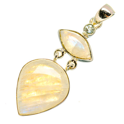 Rainbow Moonstone Pendants handcrafted by Ana Silver Co - PD8086