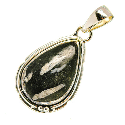 Chrysanthemum Stone Pendants handcrafted by Ana Silver Co - PD8101 - Photo 2