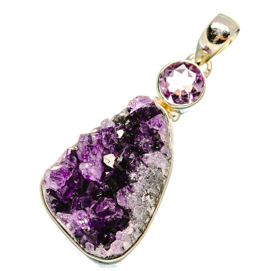 Amethyst Crystal Pendants handcrafted by Ana Silver Co - PD8148