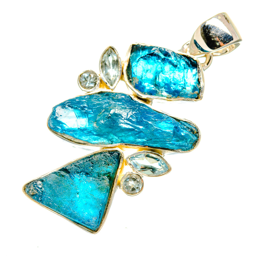 Apatite, Blue Topaz Pendants handcrafted by Ana Silver Co - PD8193