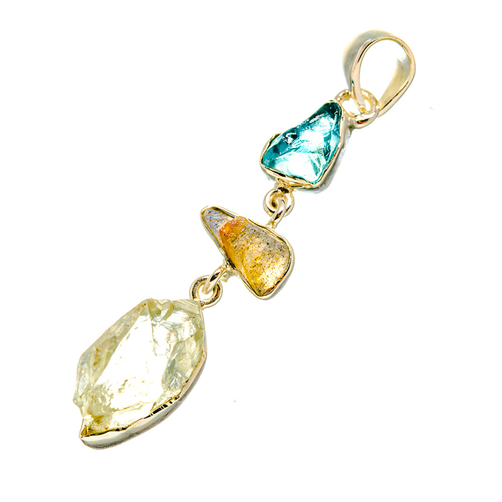 Green Amethyst, Labradorite, Apatite Pendants handcrafted by Ana Silver Co - PD8208