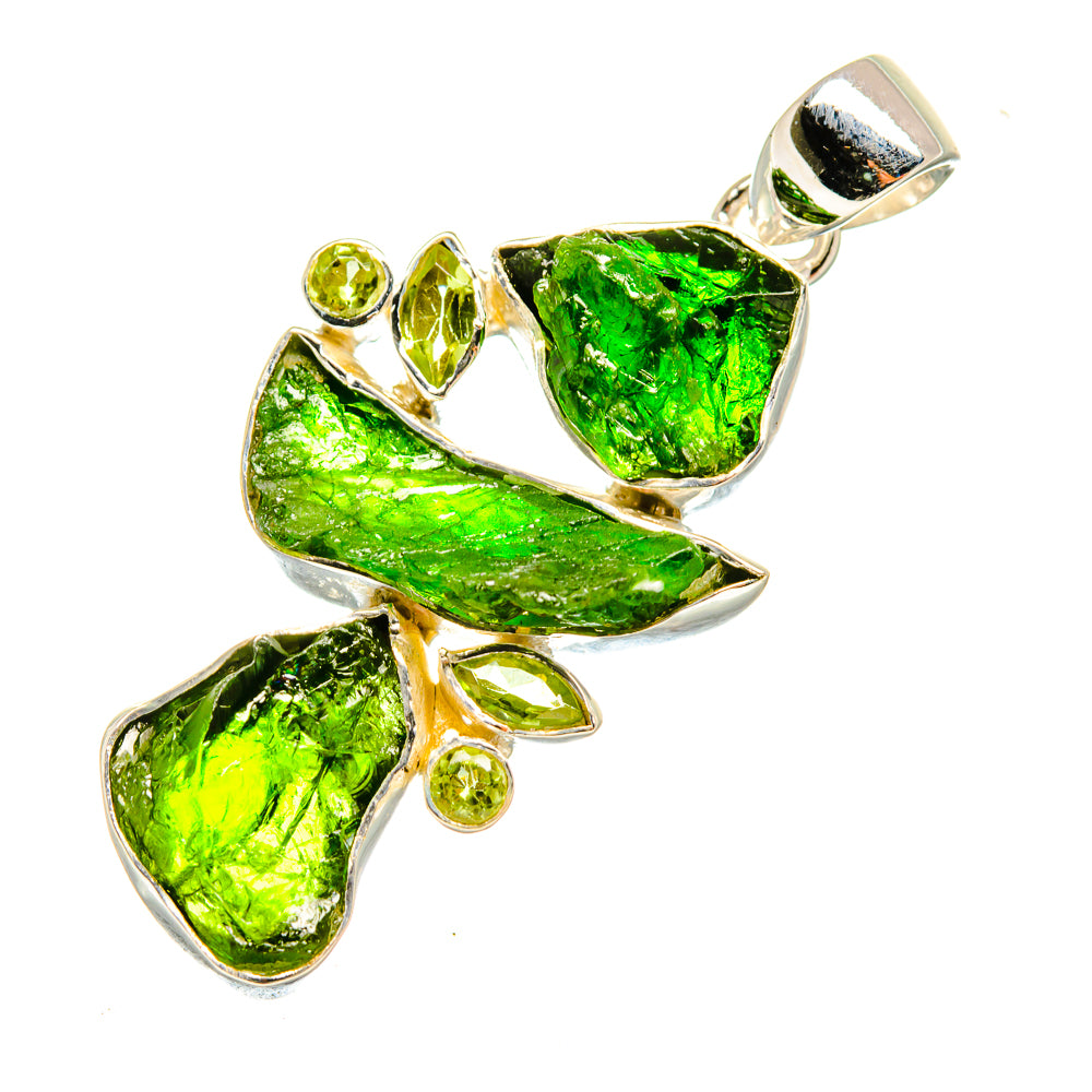 Chrome Diopside, Peridot Pendants handcrafted by Ana Silver Co - PD8210