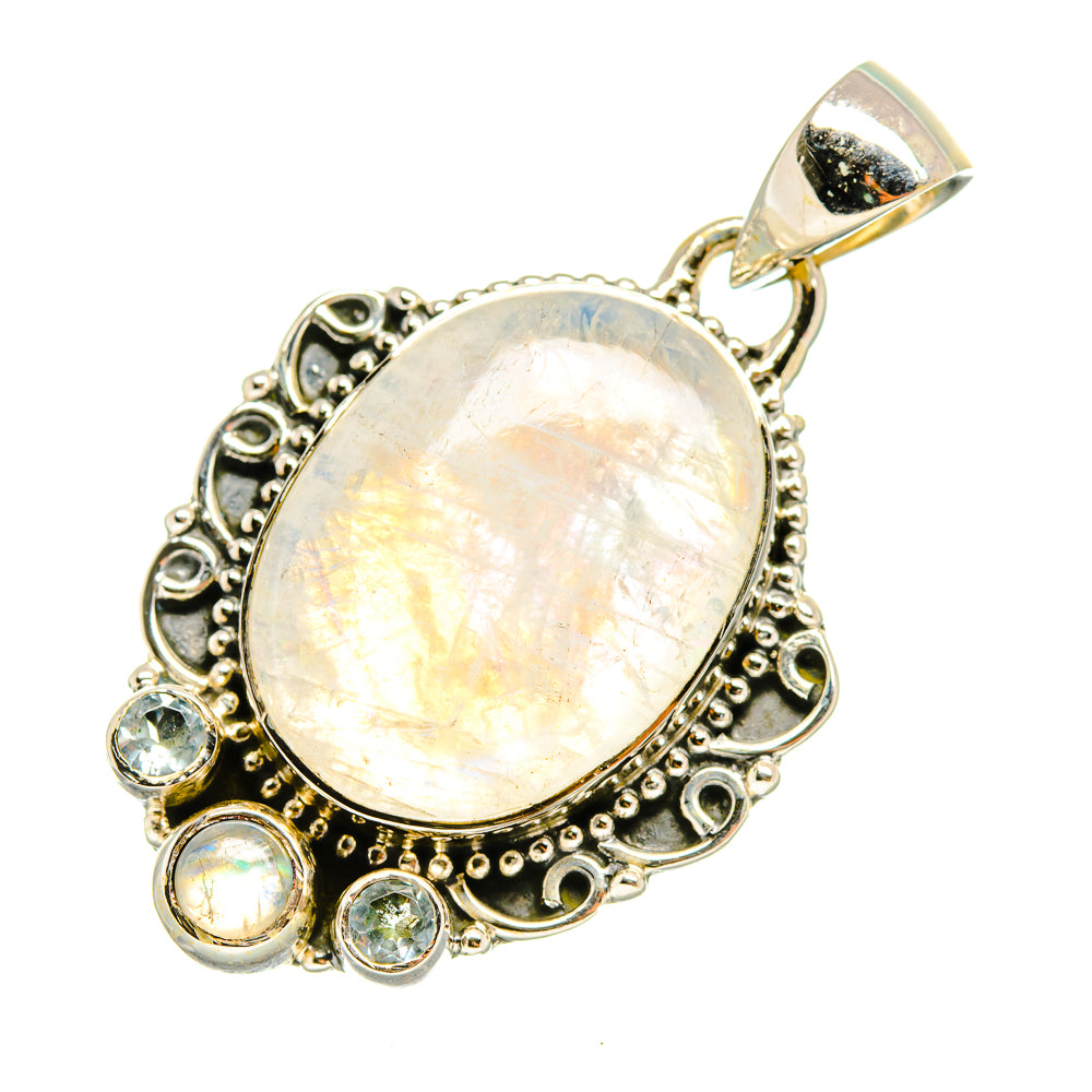 Rainbow Moonstone Pendants handcrafted by Ana Silver Co - PD8217