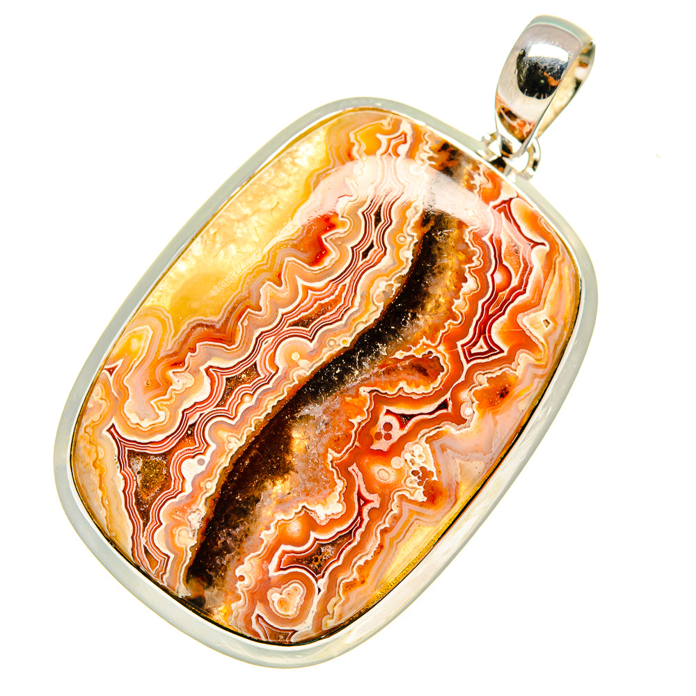 Crazy Lace Agate Pendants handcrafted by Ana Silver Co - PD8247