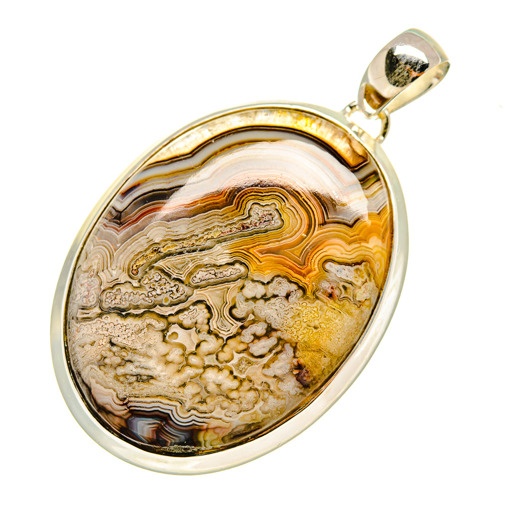 Laguna Lace Agate Pendants handcrafted by Ana Silver Co - PD8267