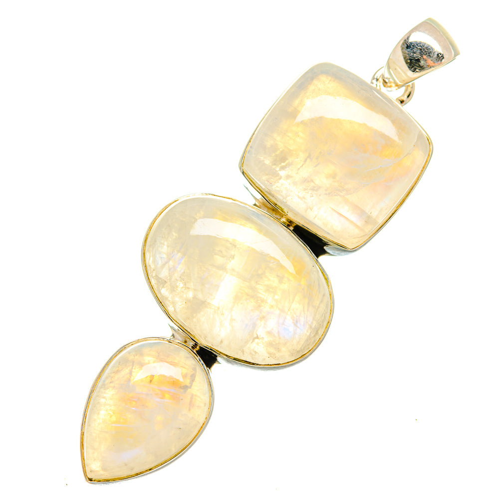 Rainbow Moonstone Pendants handcrafted by Ana Silver Co - PD8327