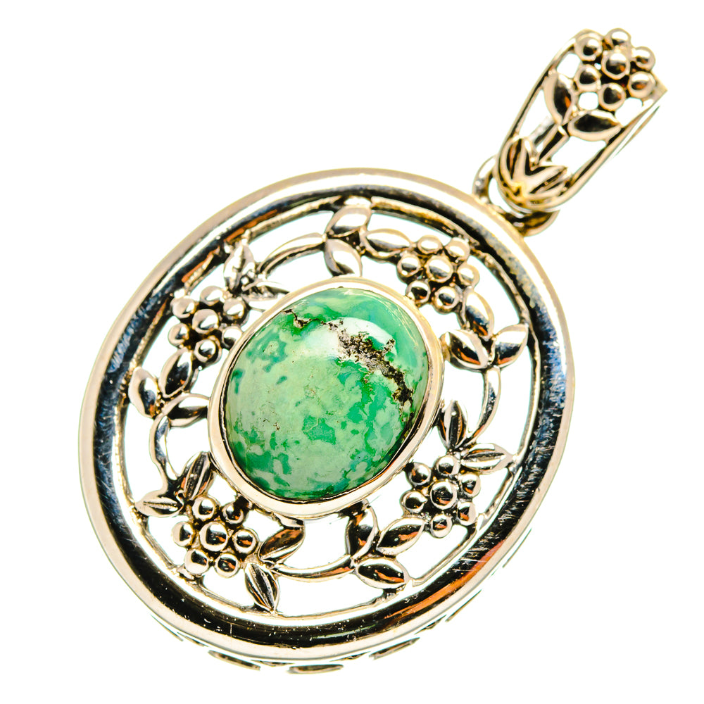 Tibetan Turquoise Pendants handcrafted by Ana Silver Co - PD8338