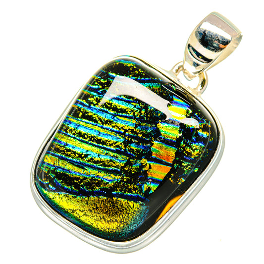Dichroic Glass Pendants handcrafted by Ana Silver Co - PD8347