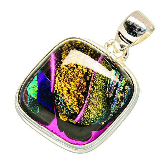 Dichroic Glass Pendants handcrafted by Ana Silver Co - PD8364