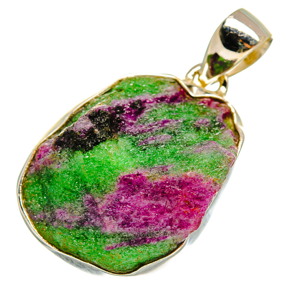 Ruby Zoisite Pendants handcrafted by Ana Silver Co - PD8367