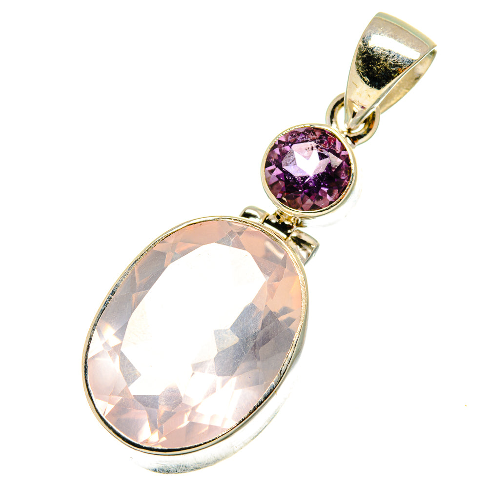 Rose Quartz Pendants handcrafted by Ana Silver Co - PD8368