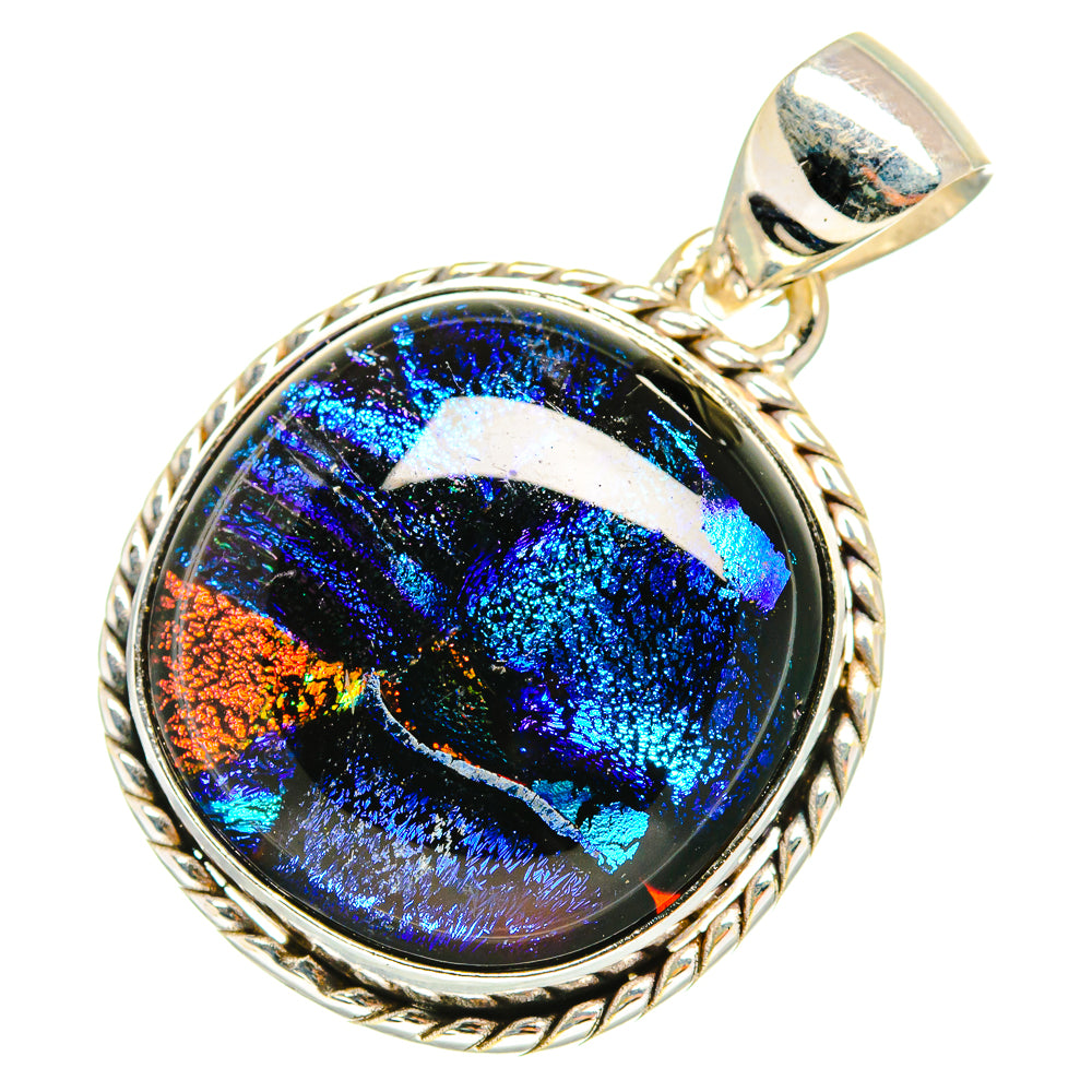 Dichroic Glass Pendants handcrafted by Ana Silver Co - PD8372