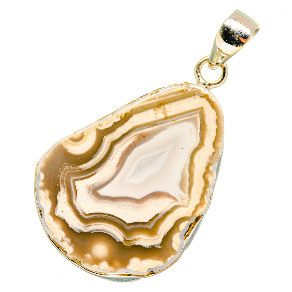 Laguna Lace Agate Pendants handcrafted by Ana Silver Co - PD8389