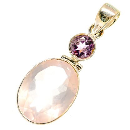 Rose Quartz Pendants handcrafted by Ana Silver Co - PD8403