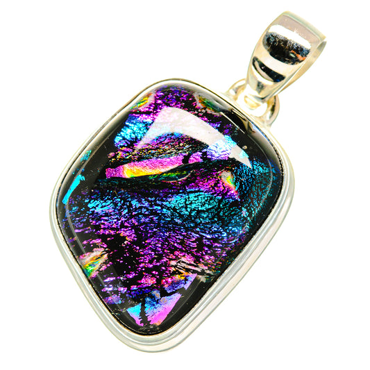 Dichroic Glass Pendants handcrafted by Ana Silver Co - PD8417