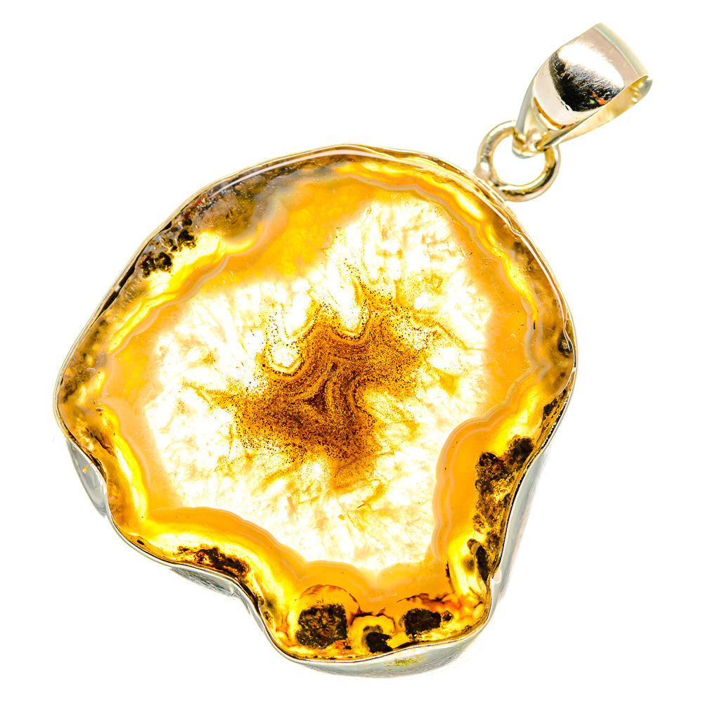 Geode Slice Pendants handcrafted by Ana Silver Co - PD8435