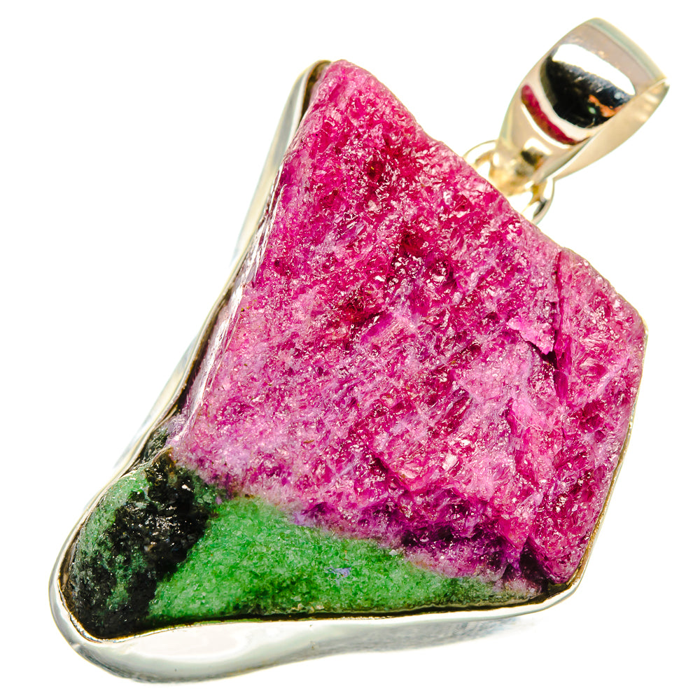 Ruby Zoisite Pendants handcrafted by Ana Silver Co - PD8440