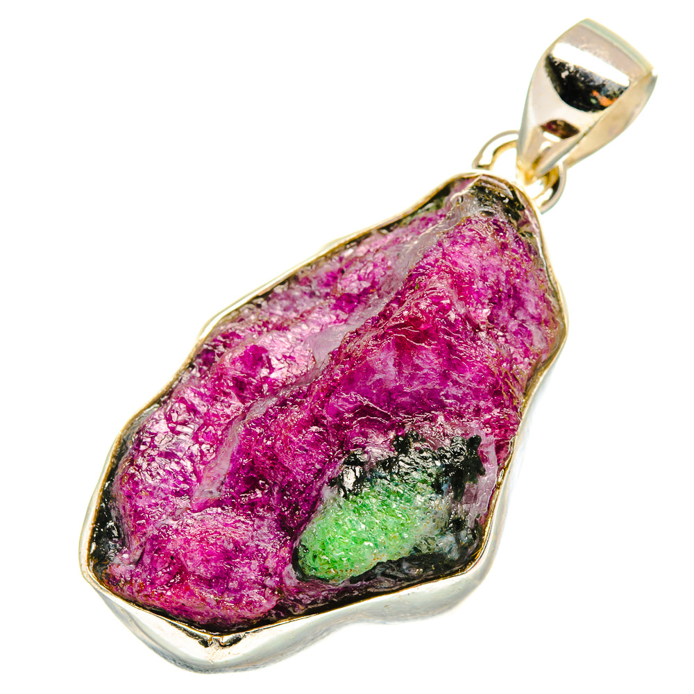 Ruby Zoisite Pendants handcrafted by Ana Silver Co - PD8466