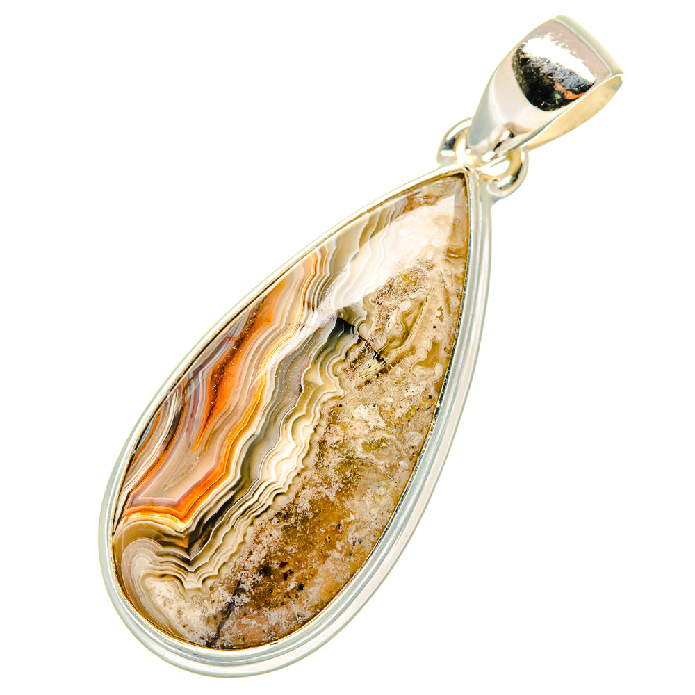 Laguna Lace Agate Pendants handcrafted by Ana Silver Co - PD8472 - Photo 2
