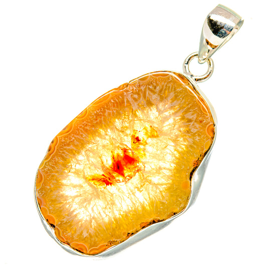 Geode Slice Pendants handcrafted by Ana Silver Co - PD8502