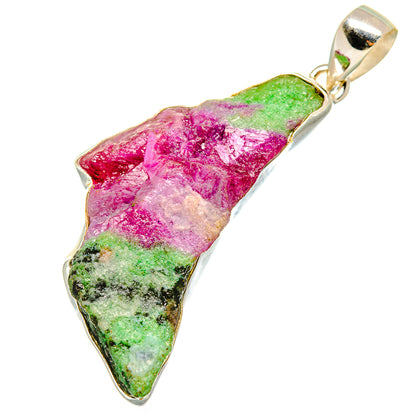 Ruby Zoisite Pendants handcrafted by Ana Silver Co - PD8504