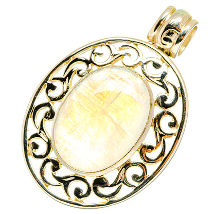 Rainbow Moonstone Pendants handcrafted by Ana Silver Co - PD8511
