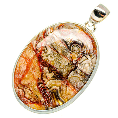 Crazy Lace Agate Pendants handcrafted by Ana Silver Co - PD8520