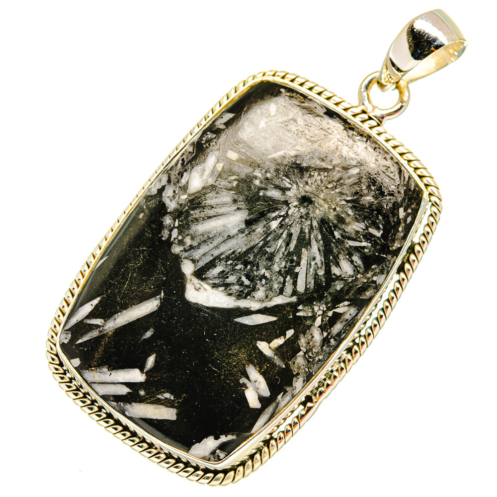Chrysanthemum Stone Pendants handcrafted by Ana Silver Co - PD8532