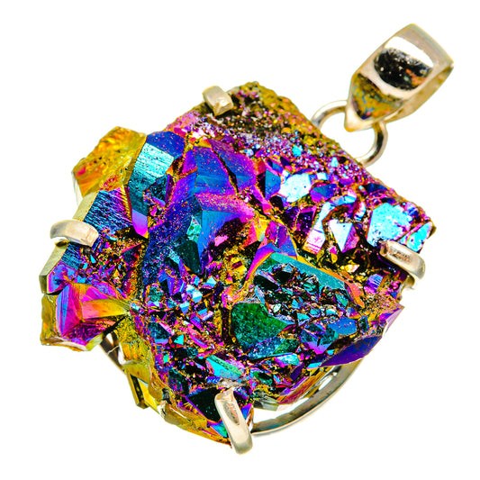 Titanium Sunshine Druzy Pendants handcrafted by Ana Silver Co - PD8534