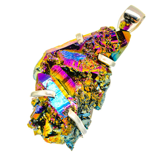 Titanium Sunshine Druzy Pendants handcrafted by Ana Silver Co - PD8535