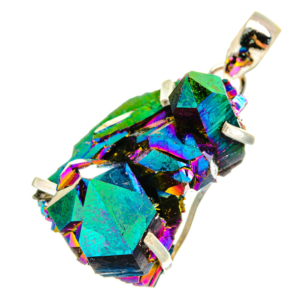 Titanium Sunshine Druzy Pendants handcrafted by Ana Silver Co - PD8536